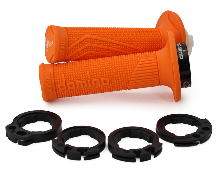 Motorrad Dominó schnell gasgriff mit Griffen für Cross, Trial, Pitbike (Orange), orange