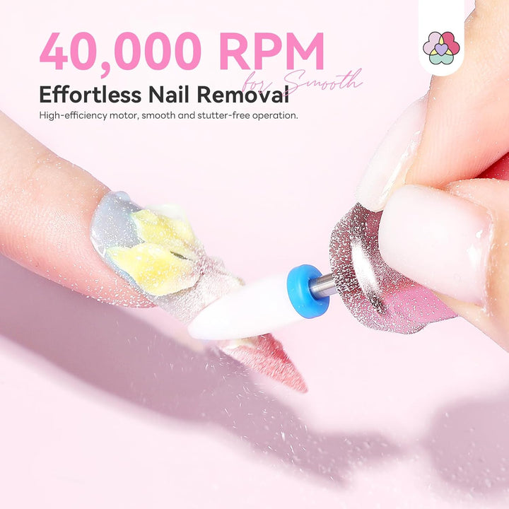 SAVILAND Elektrischer Nagelfräser Professionell, Tragbare Nagelfeile für Acryl-Gel-Nägel, Kabellose