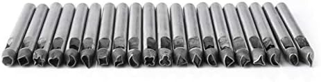 Cikonielf 20 Stück Leder Hohl Locher Leder Punch Set Kohlenstoffstahl Blume Form Leder Handwerk Werk