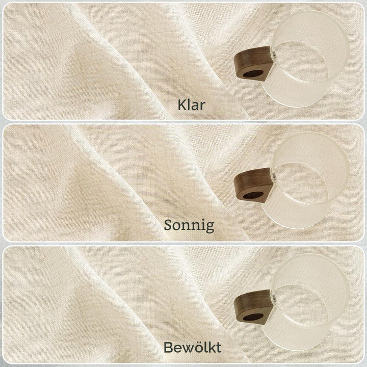 MIULEE Wohnzimmer Vorhänge Gardinen Leinen Ösenvorhang Leinenoptik Vorhang Boho Gardine mit Ösen Sem
