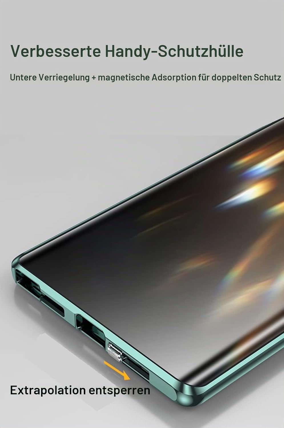 CeeEee Anti-Spy Case für Samsung S22 Ultra Hülle 5G Ultra Dünn Magnetische Cover mit Dual Gehärtetem
