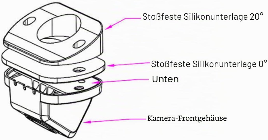 Seitenansichtkamera, Nachtsicht, 4-polig, Rückfahrkamera, Wasserdicht, IP68, Autotür Toter Winkel Se