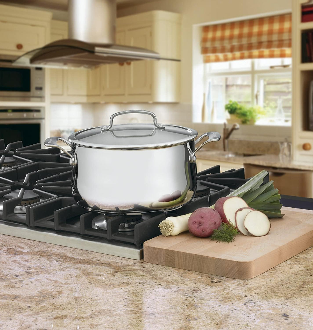 Cuisinart Contour Stielkasserolle mit Glasdeckel, Edelstahl, 6 l Stielkasserolle 6-Quart, Stielkasse