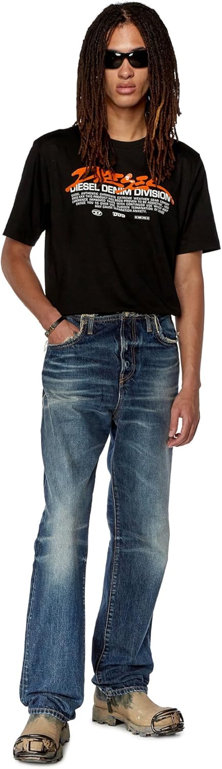 Diesel Herren T-Shirt XXL 900-0 Catm, XXL 900-0 Catm