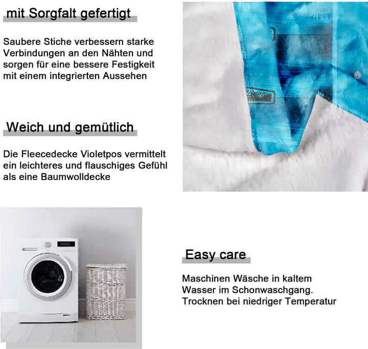 Zomer Kuscheldecke Anker Blau Flauschige Decke Mikrofaser Fleecedecke Weiche & Warme Sofadecke/Couch