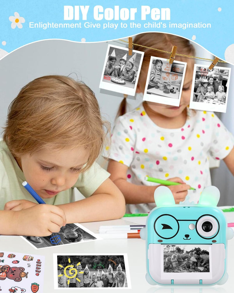 Sofortbildkameras Kinder, DigitalKamera, 2,4-Zoll-Bildschirm Kamera Kinder, HD Fotoapparat Kinder mi