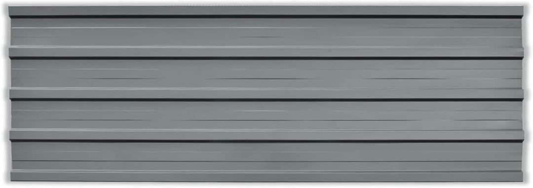 vidaXL Dachpaneel 12 pcs Grau 129 x 45 cm Verzinkter Stahl, Rechteckige, moderne Stahlplatte für wet