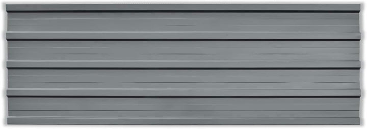 vidaXL Dachpaneel 12 pcs Grau 129 x 45 cm Verzinkter Stahl, Rechteckige, moderne Stahlplatte für wet