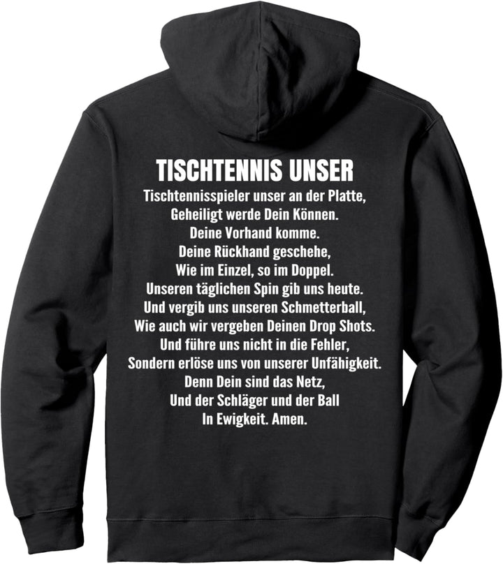 Ping Pong Tischtennis Unser Gebet Tischtennis Pullover Hoodie