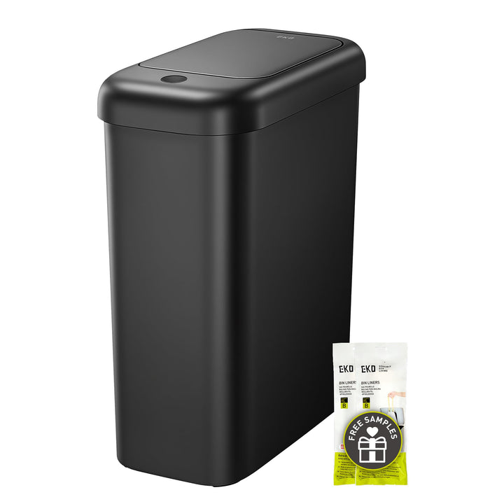 EKO Automatischer Badezimmer-Mülleimer mit Deckel, 10L Schlanker Sensor Abfalleimer, Wasserdichter B