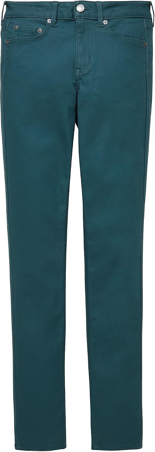 TOM TAILOR Denim Damen NELA Extra Skinny Jeans in Leder-Optik 1038298 25W / 32L 34050-coated Huntsma