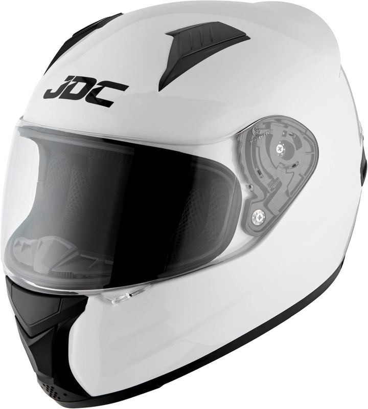 JDC volles Gesicht Motorrad Helm - Prism S Weiss, S Weiss