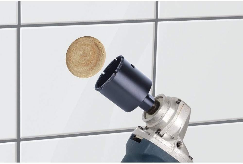 wolfcraft Bohrkrone, diamantbestreut „Ceramic“, für Winkelschleifer I 5945000 I Für die Installation