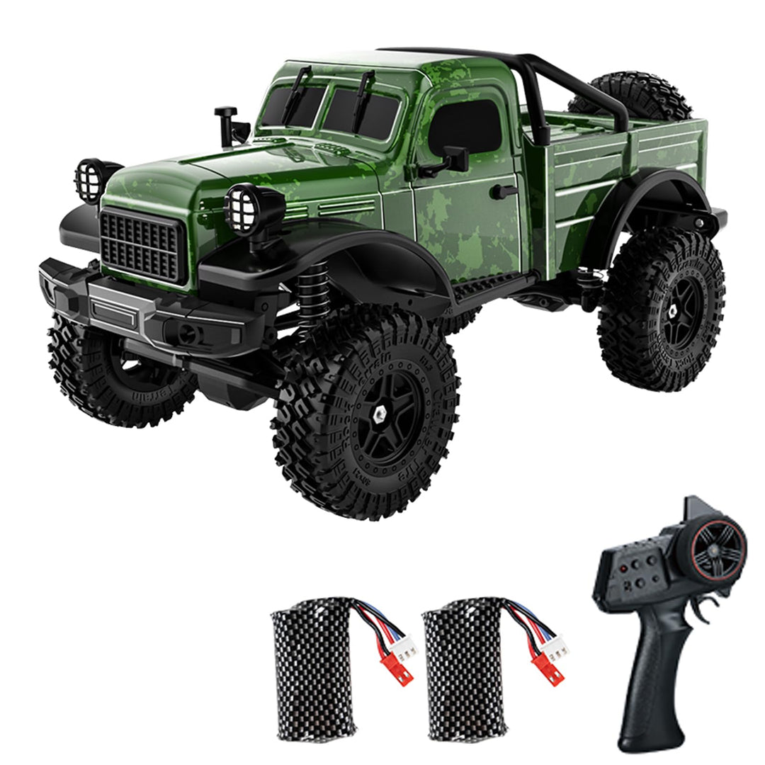 Ferngesteuerter LKW 1:18-4WD All Terrain RC – RC Auto mit 2 Akkus und Geschwindigkeitsregelung – 2,4
