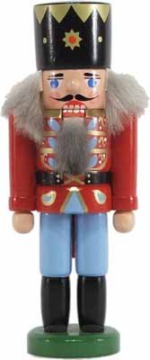 Rudolphs Schatzkiste Nussknacker König dunkelrot Höhe 13cm NEU Weihnachten Seiffen Nutcracker Nüsse