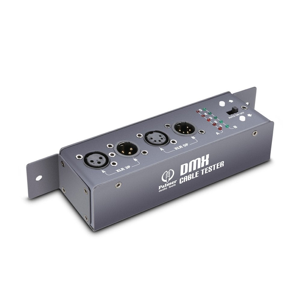 Palmer MCT DMX - Kabeltester für 3-Pol / 5-Pol DMX- und XLR-Kabel, grau Grey 1U, Grey 1U