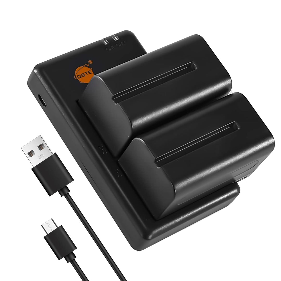 DSTE 2PCS NP-F730 NP-F750 NP-F770(5000mAh/7.4V) Batterie Ladegerät Compatible für Sony CCD-SC5,DCR-T