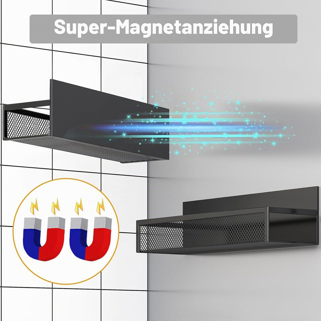Magnetisches Gewürzregal für Kühlschrank, 2 Pack Magnetregal, Kühlschrank Magnet Organizer mit beweg