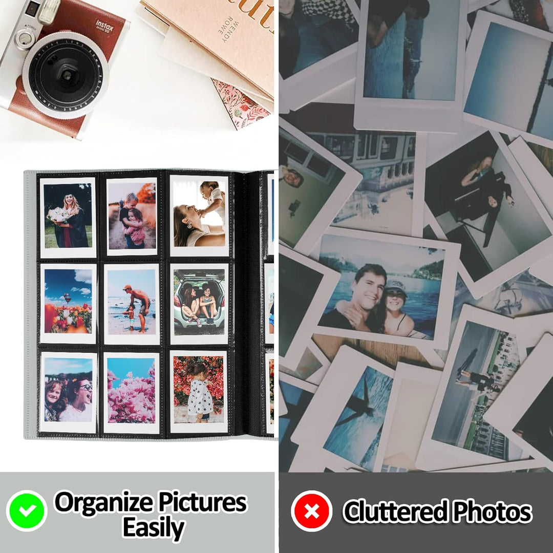 FORETOY Fotoalbum mit 432+1 Taschen für 3 Zoll Film - kompatibel mit Fujifilm Instax Mini 12 11 9 8