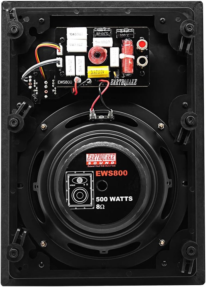 Earthquake Sound EWS-800 Edgeless Series Wandlautsprecher (Schwarz, Paar) EWS800, EWS800