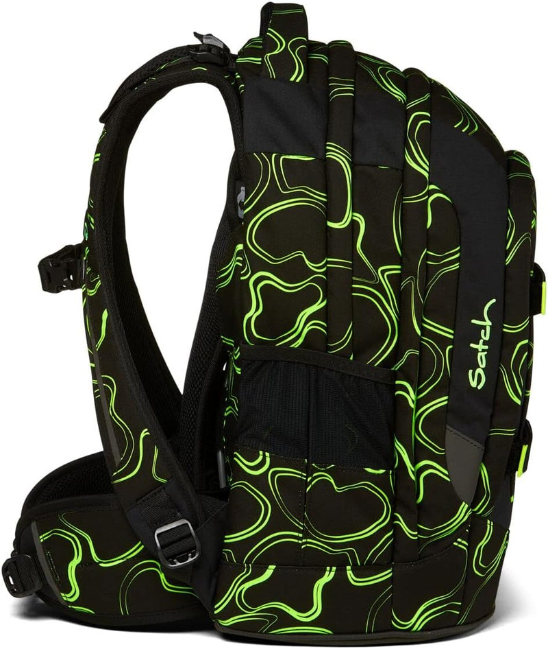 satch Pack Schulrucksack Set 3tlg. mit Sporttasche und Schlamperbox Green Supreme, Green Supreme