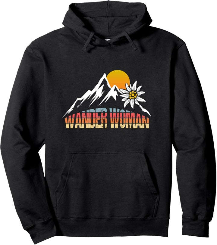 Bergsteiger Woman Edelweiss Wandern Frauen Mädchen Wander Pullover Hoodie