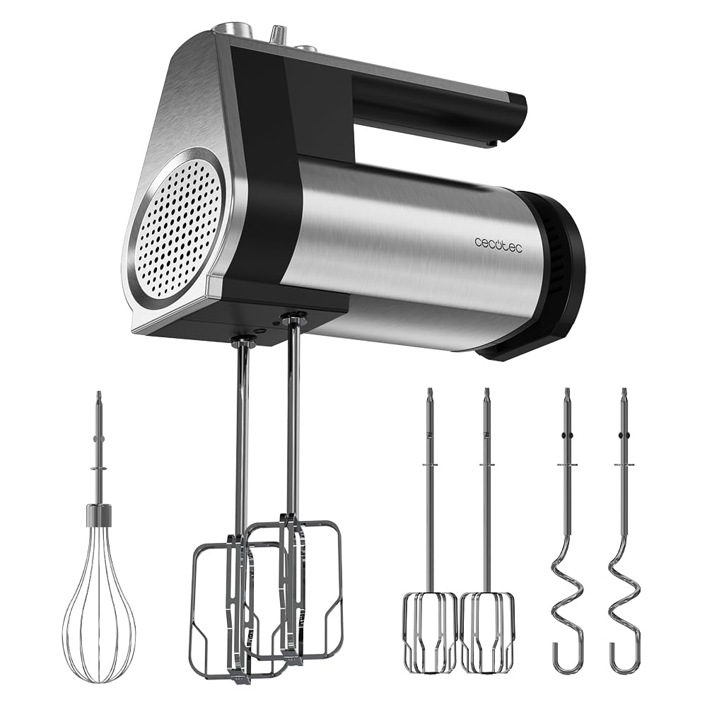 Cecotec Handrührgerät PowerTwist 500 Full Steel. 500 W, 5 Geschwindigkeiten plus Turbofunktion, 3 Zu