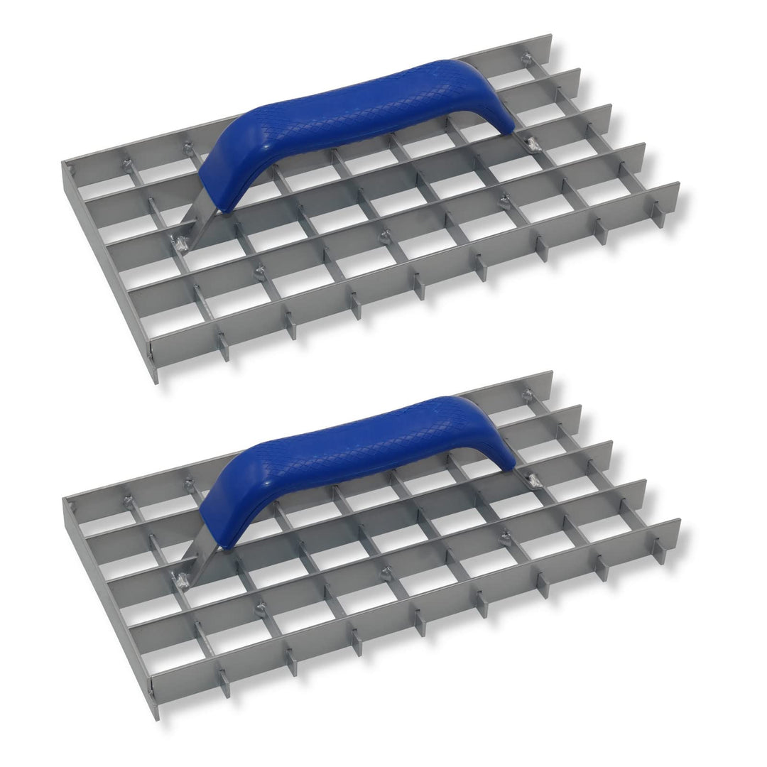 2er Set DEWEPRO® Gitter-Rabot (Gitterrabot) - Putzhobel - Putzglätter - Gitterweite: 30x30mm - Abmes
