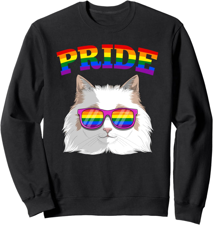 LGBT Ragdoll Cat Gay Pride Rainbow LGBTQ Kitty Sweatshirt
