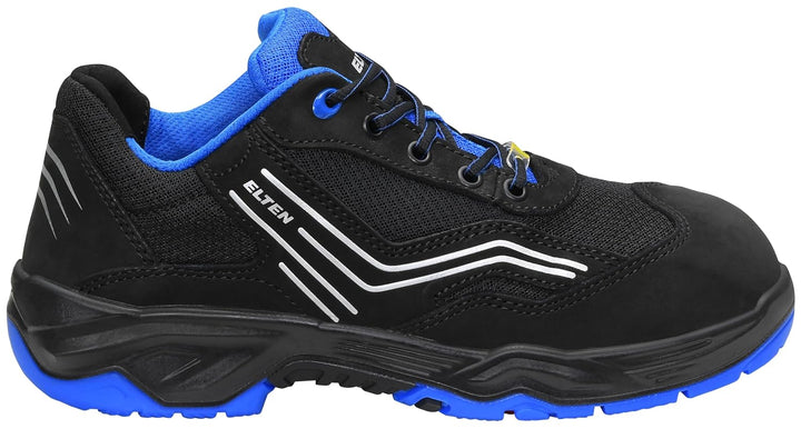 ELTEN Sicherheitsschuhe AMBITION blue Low ESD S1, Herren, sportlich, leicht, schwarz/blau, Stahlkapp