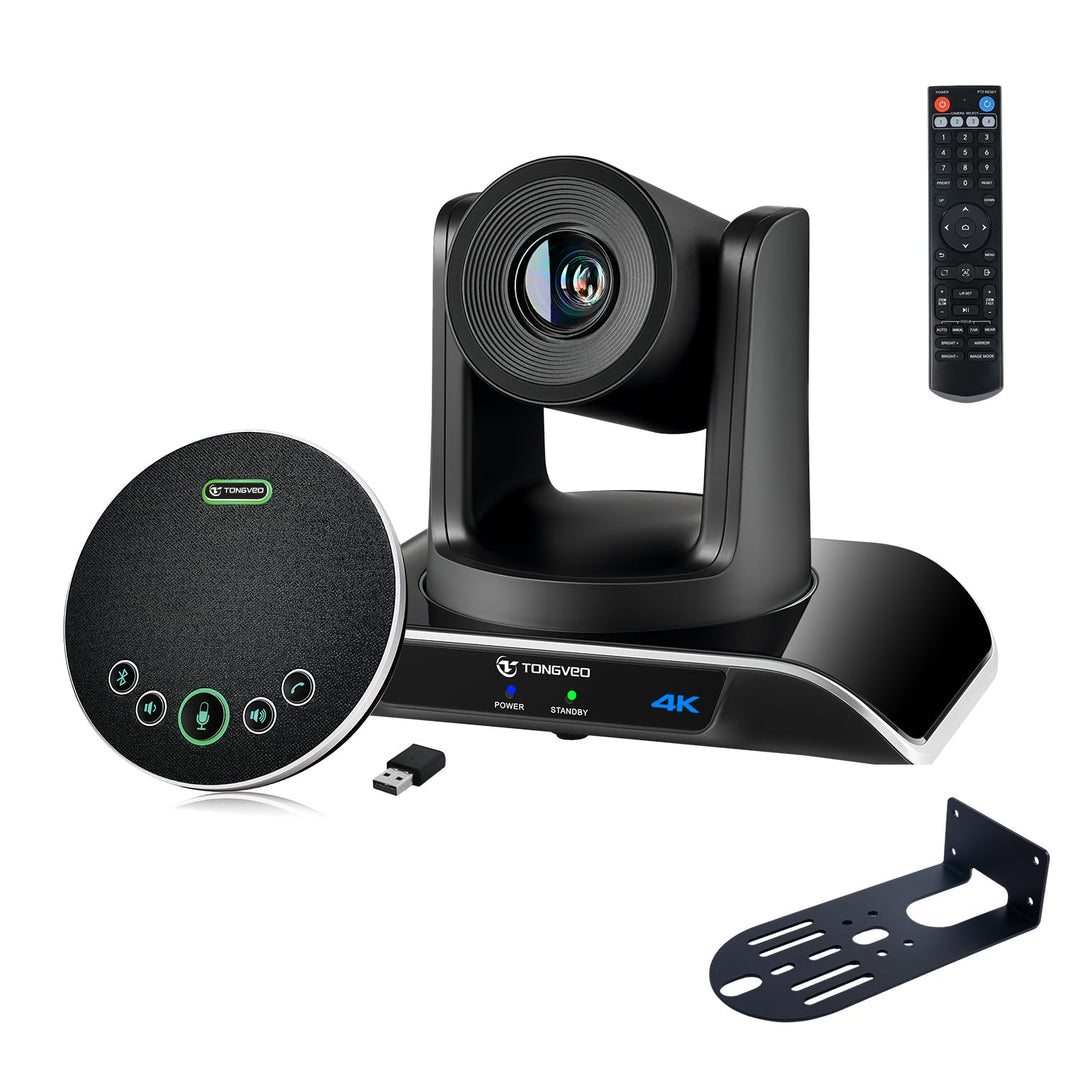 TONGVEO 4K PTZ-Konferenzraum-Kamerasystem, KI-Auto-Tracking 20-facher Zoom 4K PTZ-Kamera USB 3.0 HDM