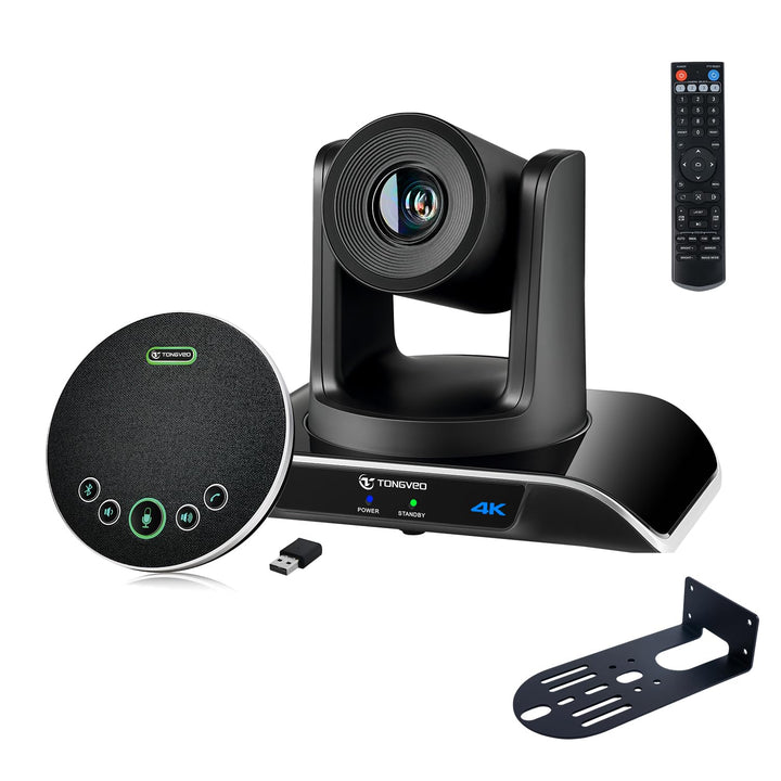 TONGVEO 4K PTZ-Konferenzraum-Kamerasystem, KI-Auto-Tracking 20-facher Zoom 4K PTZ-Kamera USB 3.0 HDM