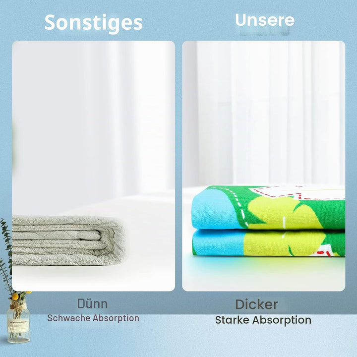 Badeponcho Kinder 100% Baumwolle Kinderhandtuch Poncho Kinder Badetuch Handtuch mit Kapuze Strandtüc