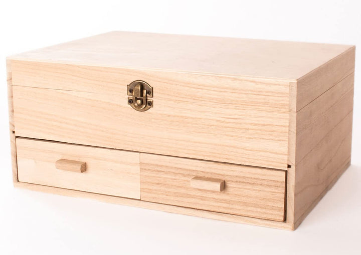 INNSPIRO Balsa Holz Nähkasten mit Schubladen 37 x 21,5 x 14 cm, 244