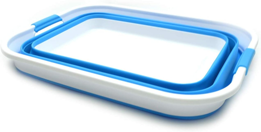 SAMMART 42L Zusammenklappbarer Wäschekorb aus Kunststoff - Zusammenklappbarer Aufbewahrungsbehälter/