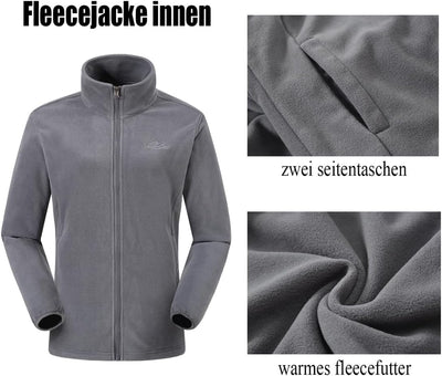 YSENTO Damen 3-in-1 Skijacke Winter FleeceJacke Wasserdichte Winddichte Warme Funktions Outdoor Soft