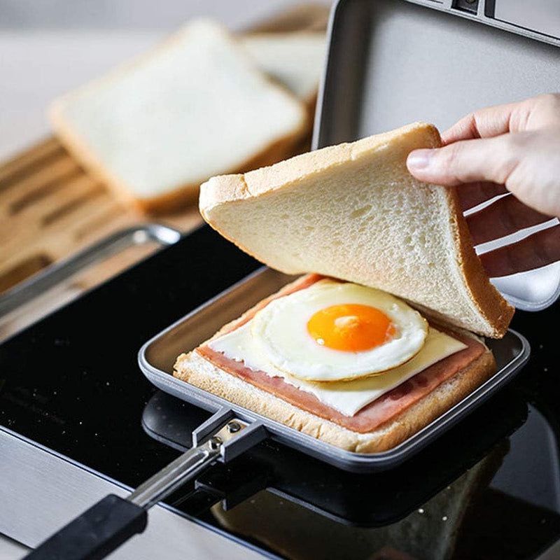 TAMUME Induktions Sandwichtoaster Antihaft-Tortenbügeleisen mit Stabilem Griff, Toastie Sandwich Mak