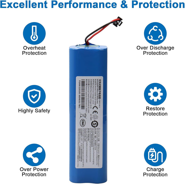 6400mAh Ersatzakku, Kompatibel mit Eufy RoboVac X8, RoboVac X8 T226X, RoboVac X8 Pro, RoboVac X8 Pro