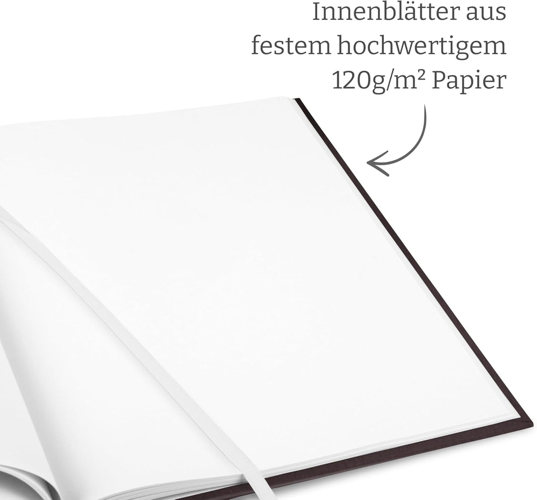 Gedenkbuch Beerdigung in mocca braun | Prägung "In stiller Trauer" | wattiertes Hardcover | Format 2