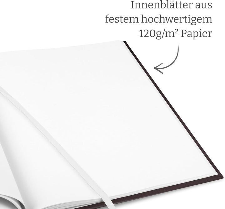 Gedenkbuch Beerdigung in mocca braun | Prägung "In stiller Trauer" | wattiertes Hardcover | Format 2