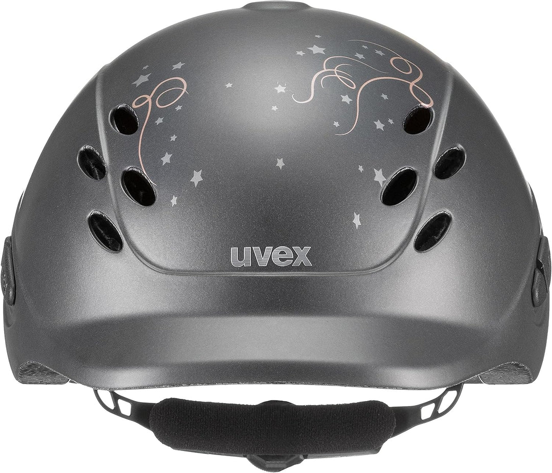 uvex Unisex Jugend, onyxx Reithelm, friends II pink mat 49-54 cm friends II anthracite mat, 49-54 cm