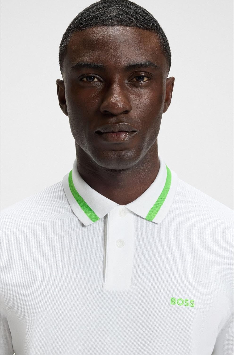 BOSS Herren Pio Polohemd S Weiss 100, S Weiss 100