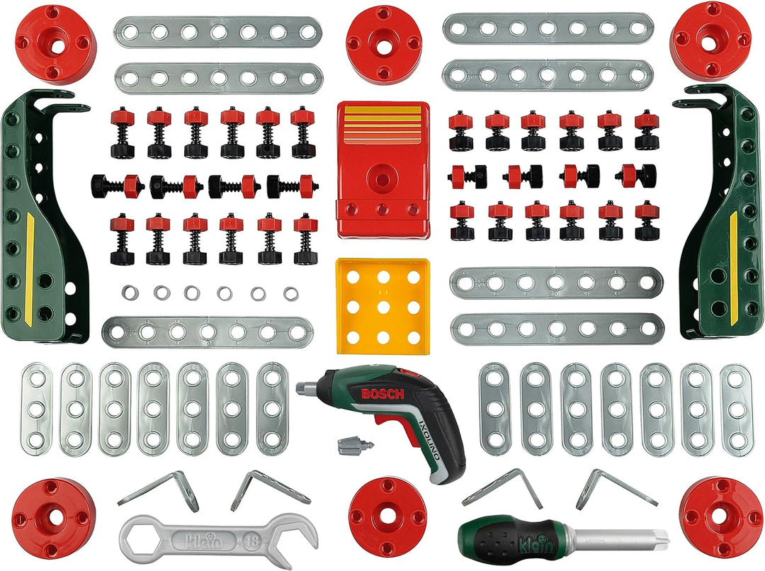 Theo Klein 8497 Multi-Tech Konstruktionsset mit Bosch Ixolino I 107 BAU-Teile I Batteriebetriebener