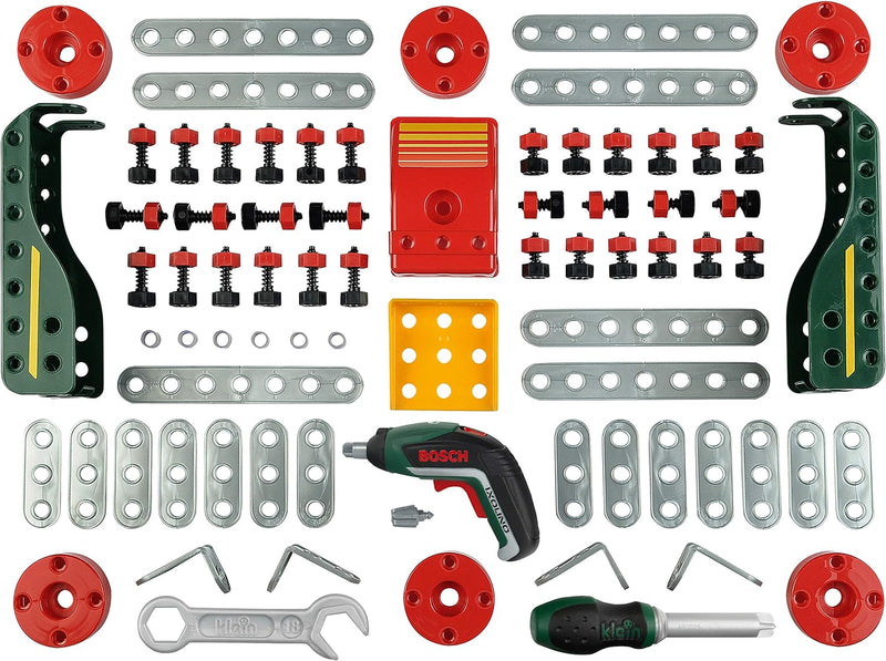 Theo Klein 8497 Multi-Tech Konstruktionsset mit Bosch Ixolino I 107 BAU-Teile I Batteriebetriebener