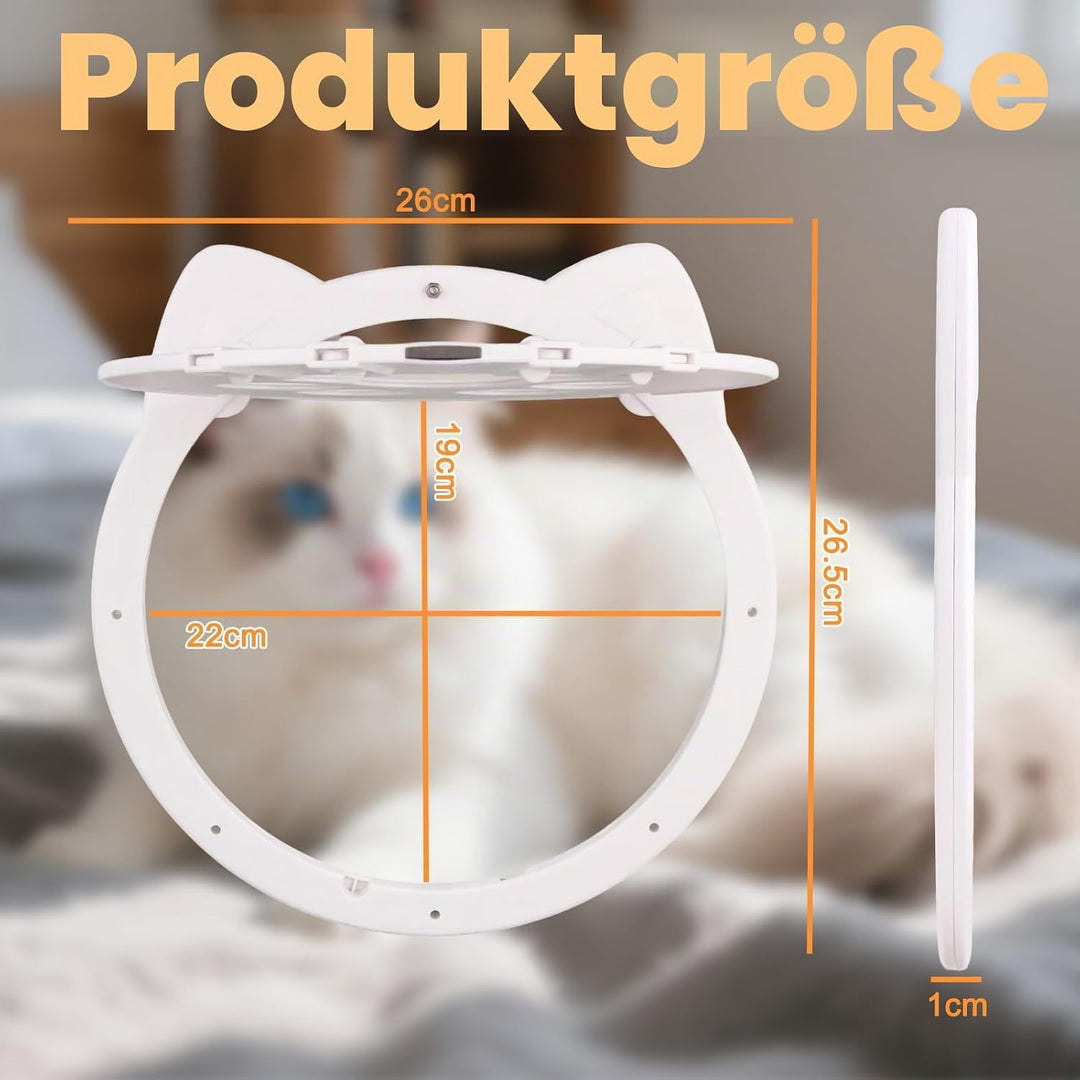 Katzenklappe für Fliegengitter, Katzentür für FensterKatzenklappe Innentür Aussentür Hundeklappe, K-