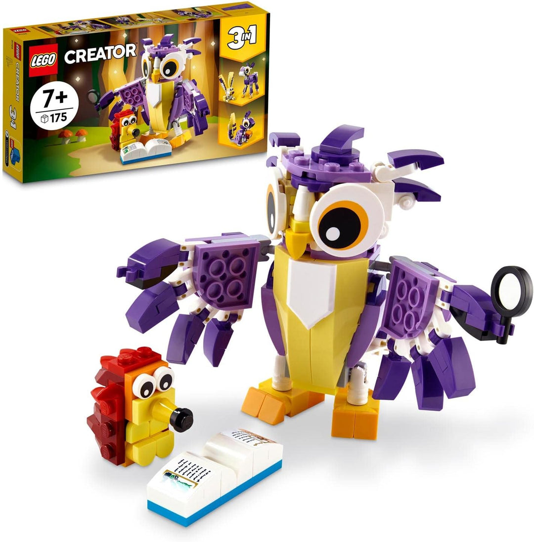 SET: LEGO Creator - Wald-Fabelwesen (31125) + Delfin und Schildkröte (31128) - Eule Hase Fisch Seepf