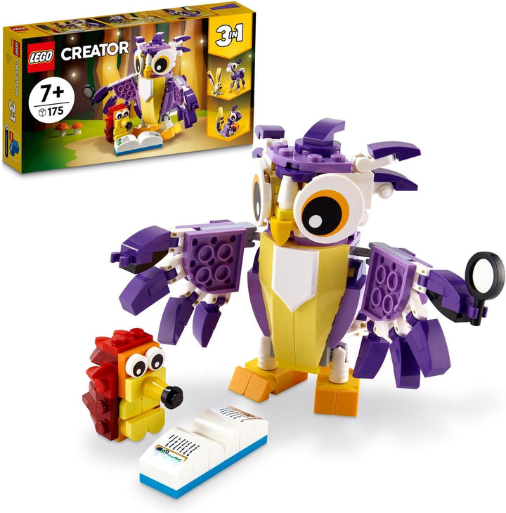 SET: LEGO Creator - Wald-Fabelwesen (31125) + Delfin und Schildkröte (31128) - Eule Hase Fisch Seepf