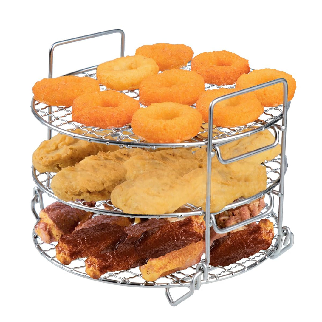 Rack für Ninja Heissluftfritteuse MAX AF160EU,304 Edelstahl 3-lagiger Dehydrator-Grillrost Rack Zube