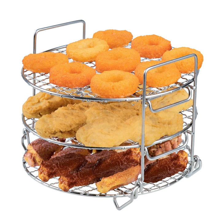 Rack für Ninja Heissluftfritteuse MAX AF160EU,304 Edelstahl 3-lagiger Dehydrator-Grillrost Rack Zube