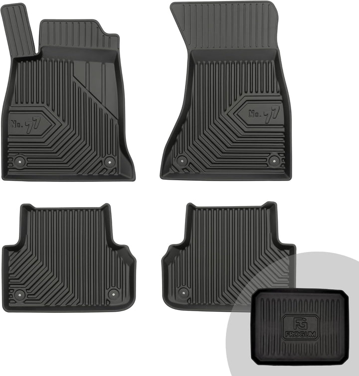 FROGUM No.77 Gummimatten Ganzjahresset von Auto Fussmatten Autofussmatten für Audi A4 B9 ab 2015 | L